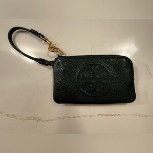 Tory Burch Deep Green Wristlet Wallet